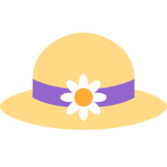 Bagaimana Topi wanita emoji terlihat di Twitter.