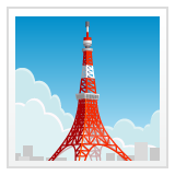 Jak wygląda emoji Tokyo Tower w Whatsapp.