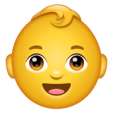 Jak wygląda emoji Niemowlę w Whatsapp.