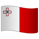 How Flag: Malta emoji looks on Whatsapp.