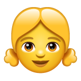 Jak wygląda emoji Dziewczynka w Whatsapp.