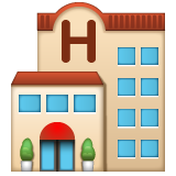 Jak wygląda emoji Hotel w Whatsapp.