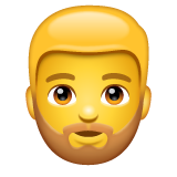 Jak wygląda emoji Osoba z brodą w Whatsapp.