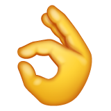 Jak wygląda emoji Dłoń z gestem OK w Whatsapp.