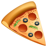 Jak wygląda emoji Pizza w Whatsapp.