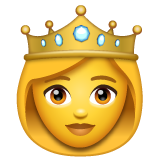 Jak wygląda emoji Księżniczka w Whatsapp.