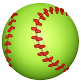 Jak wygląda emoji Softball w Whatsapp.