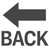 Como o emoji do Seta "BACK" é exibido no Apple.