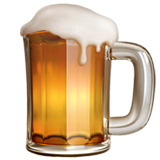 Hoe Bierglas emoji eruit ziet op Apple.