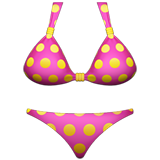 Hvordan Bikini emoji ser ud på Apple.