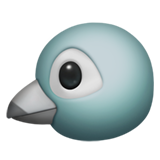 Bagaimana Burung emoji terlihat di Apple.