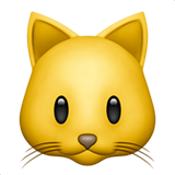 Jak wygląda emoji Głowa kota w Apple.