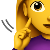 Hvordan Døv kvinde emoji ser ud på Apple.