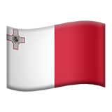 How Flag: Malta emoji looks on Apple.