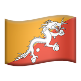 Hvordan Flag: Bhutan emoji ser ud på Apple.