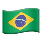 Bagaimana Bendera: Brasil emoji terlihat di Apple.