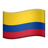 Bagaimana Bendera: Kolombia emoji terlihat di Apple.