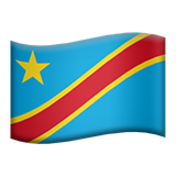 Bagaimana Bendera: Kongo - Kinshasa emoji terlihat di Apple.