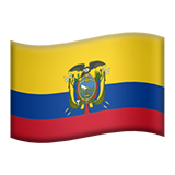 Hvordan Flag: Ecuador emoji ser ud på Apple.