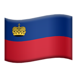 Hvordan Flag: Liechtenstein emoji ser ud på Apple.