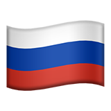 Hvordan Flag: Rusland emoji ser ud på Apple.