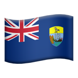 Hvordan Flag: St. Helena emoji ser ud på Apple.