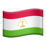 Bagaimana Bendera: Tajikistan emoji terlihat di Apple.