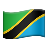 Come Bandiera: Tanzania emoji appare su Apple.