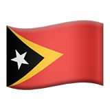 Come Bandiera: Timor Est emoji appare su Apple.