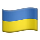 Bagaimana Bendera: Ukraina emoji terlihat di Apple.