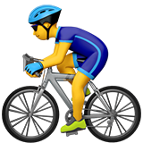 A quoi ressemblent les emoji Cycliste homme sur Apple.