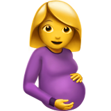 Bagaimana Wanita hamil emoji terlihat di Apple.