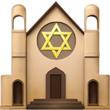 Hoe Synagoge emoji eruit ziet op Apple.