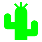 Come Cactus emoji appare su Au-Kddi.