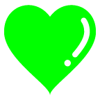 Come Cuore verde emoji appare su Au-Kddi.