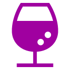 Come Bicchiere di vino emoji appare su Au-Kddi.