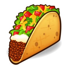 Hoe Taco emoji eruit ziet op Emojidex.