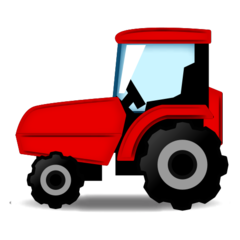 Hoe Tractor emoji eruit ziet op Emojidex.