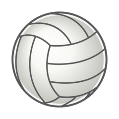 Hoe Volleybal emoji eruit ziet op Emojidex.