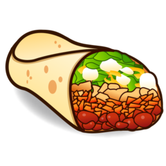 Hoe Burrito emoji eruit ziet op Emojidex.