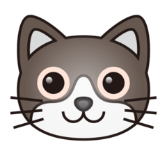 Hoe Kattengezicht emoji eruit ziet op Emojidex.