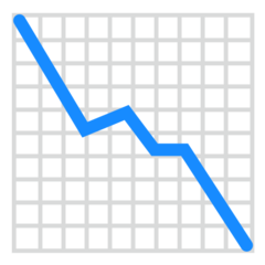 Hoe Dalende trend emoji eruit ziet op Emojidex.