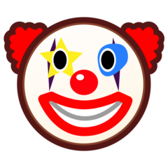 Hoe Clownsgezicht emoji eruit ziet op Emojidex.