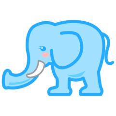 Hoe Olifant emoji eruit ziet op Emojidex.