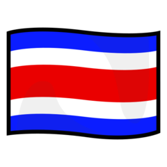 Hoe Vlag: Costa Rica emoji eruit ziet op Emojidex.