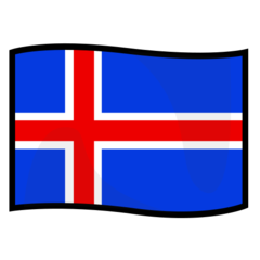 Hoe Vlag: IJsland emoji eruit ziet op Emojidex.