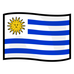 Hoe Vlag: Uruguay emoji eruit ziet op Emojidex.