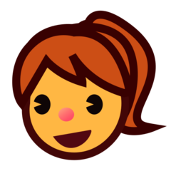 Hoe Meisje emoji eruit ziet op Emojidex.