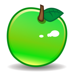 Hoe Groene appel emoji eruit ziet op Emojidex.