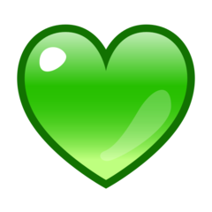 Hoe Groen hart emoji eruit ziet op Emojidex.